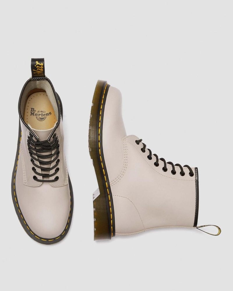 Dr Doc Martens 1460 Smooth Cuero Encaje Up Boots (Smooth Cuero) Vintage Taupe | YU37-H6NN