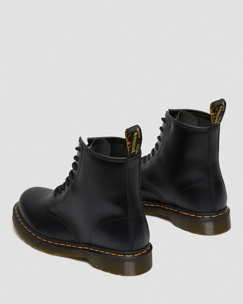 Dr Doc Martens 1460 Smooth Cuero Encaje Up Boots (Smooth Cuero) Negros | EH48-T1NH