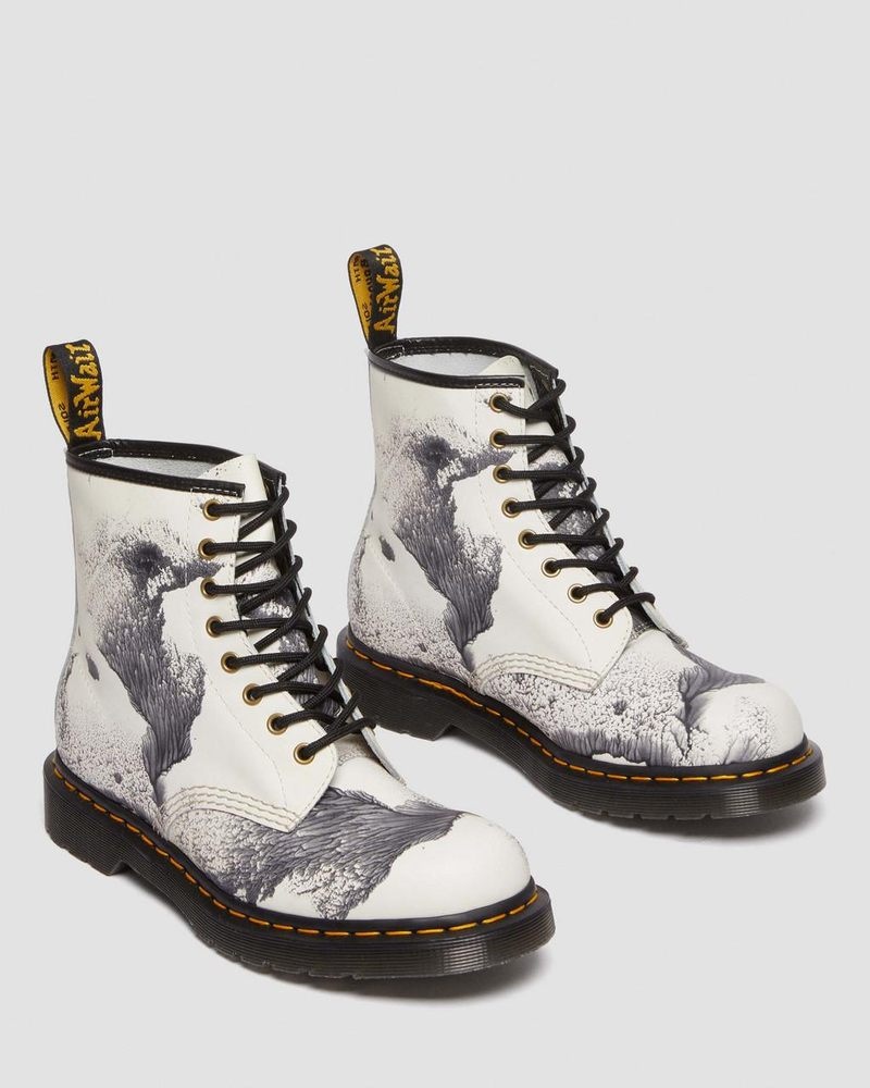 Dr Doc Martens 1460 Tate 'Decalcomania' Backhand Cuero Encaje Up Boots (Backhand) Multi | YD03-W4PV