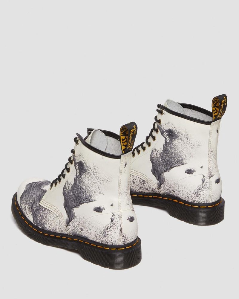 Dr Doc Martens 1460 Tate 'Decalcomania' Backhand Cuero Encaje Up Boots (Backhand) Multi | YD03-W4PV