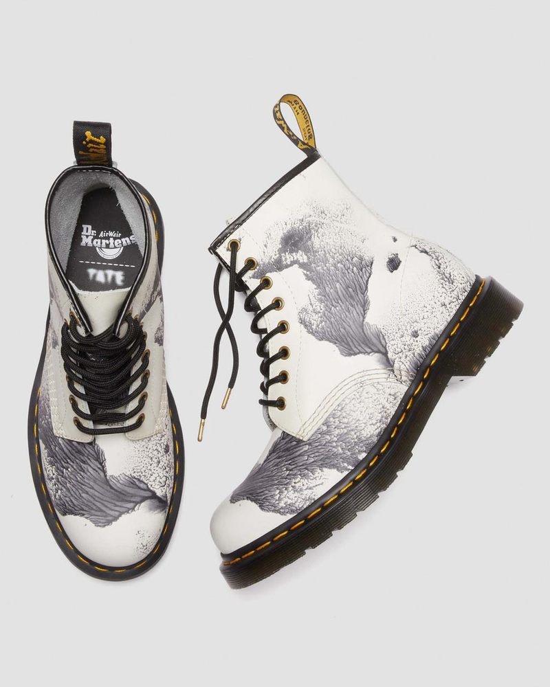 Dr Doc Martens 1460 Tate 'Decalcomania' Backhand Cuero Encaje Up Boots (Backhand) Multi | YD03-W4PV