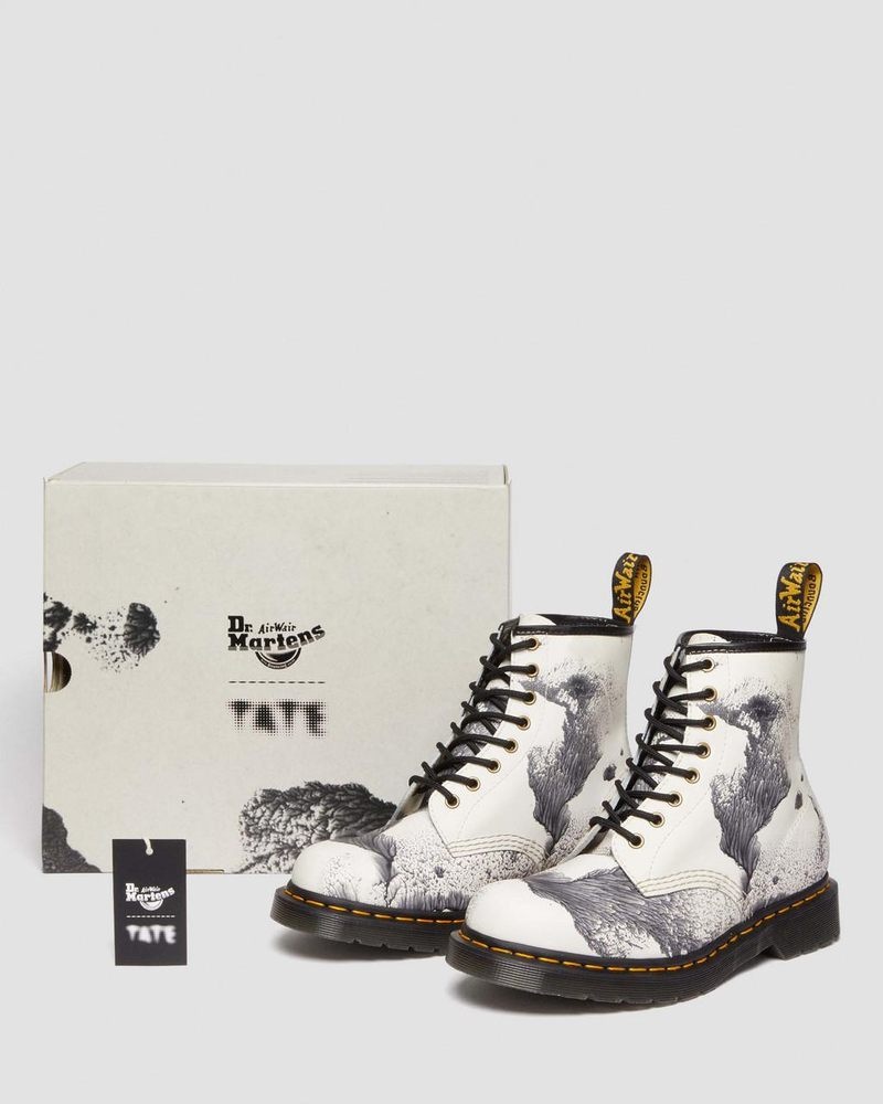 Dr Doc Martens 1460 Tate 'Decalcomania' Backhand Cuero Encaje Up Boots (Backhand) Multi | YD03-W4PV