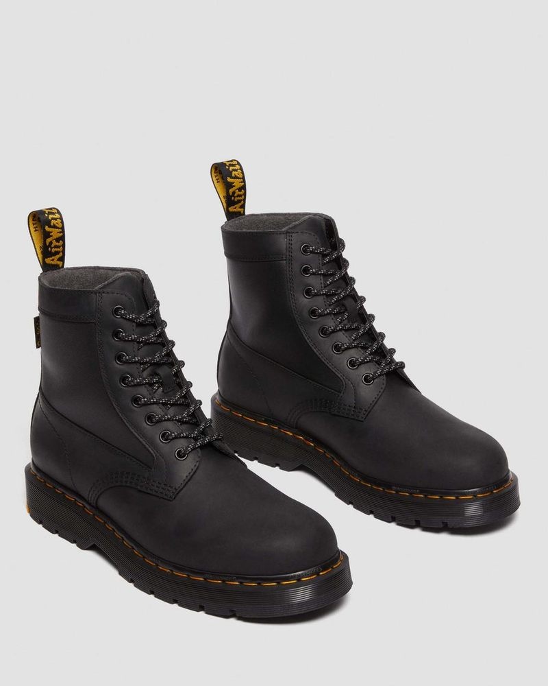 Dr Doc Martens 1460 Trinity Wintergrip Impermeables Boots Negros | QQ34-G3XL