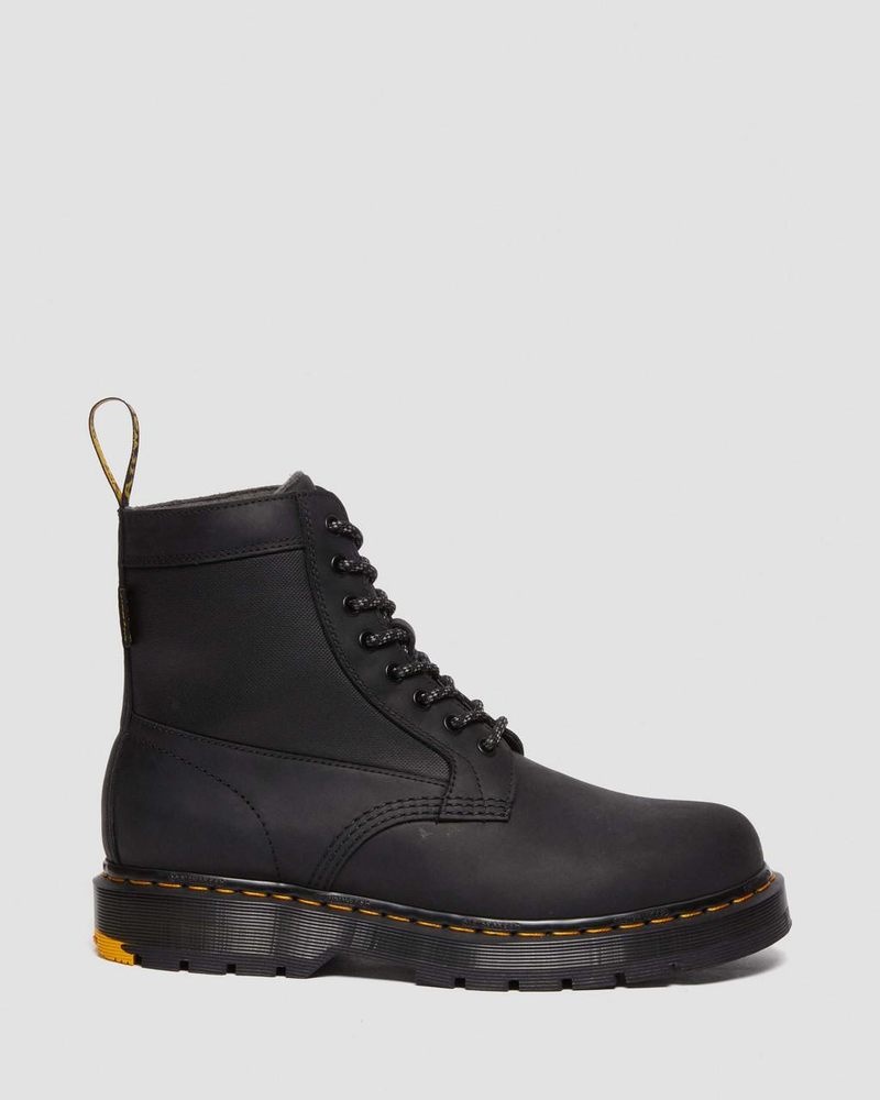 Dr Doc Martens 1460 Trinity Wintergrip Impermeables Boots Negros | QQ34-G3XL