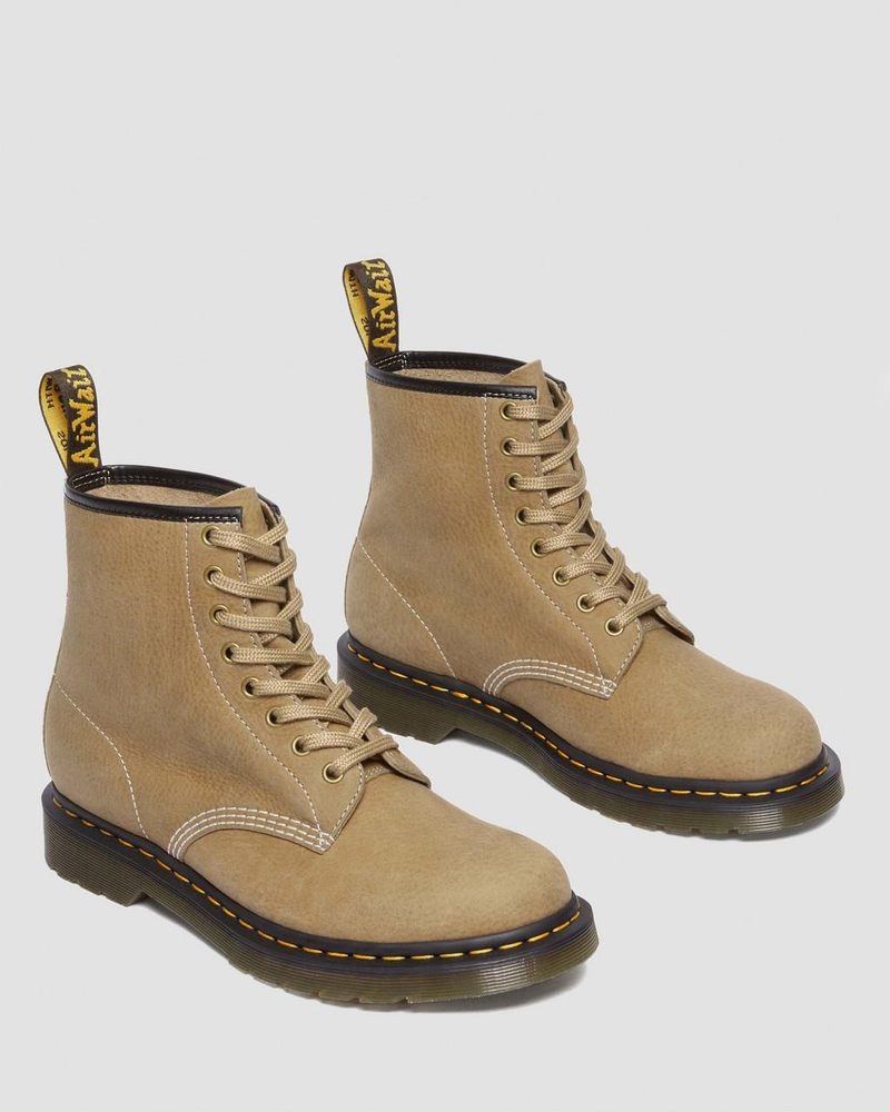 Dr Doc Martens 1460 Tumbled Nubuck Cuero Encaje Up Boots (Tumbled Nubuck) Savannah Tan | TK56-X0MA