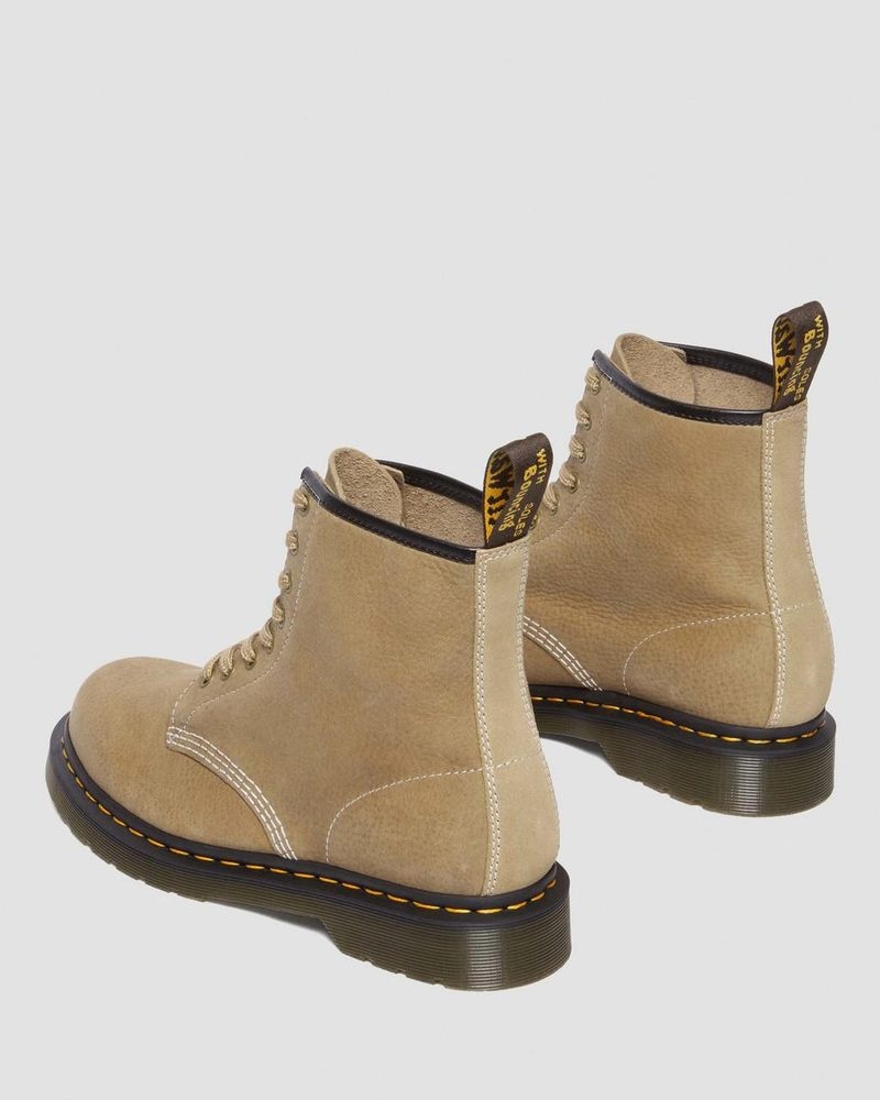 Dr Doc Martens 1460 Tumbled Nubuck Cuero Encaje Up Boots (Tumbled Nubuck) Savannah Tan | TK56-X0MA