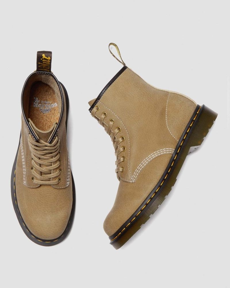 Dr Doc Martens 1460 Tumbled Nubuck Cuero Encaje Up Boots (Tumbled Nubuck) Savannah Tan | TK56-X0MA