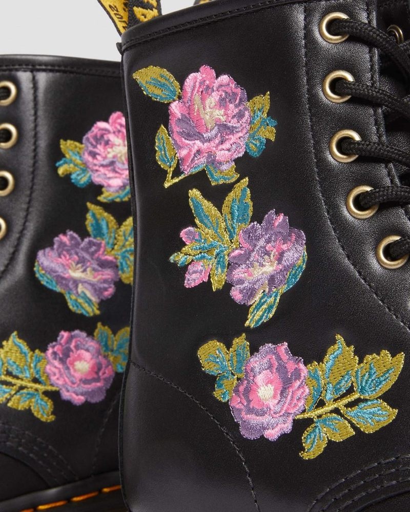 Dr Doc Martens 1460 Vonda II - Embroidered Floral Boots (Nappa Lux) | AU41-J3DJ