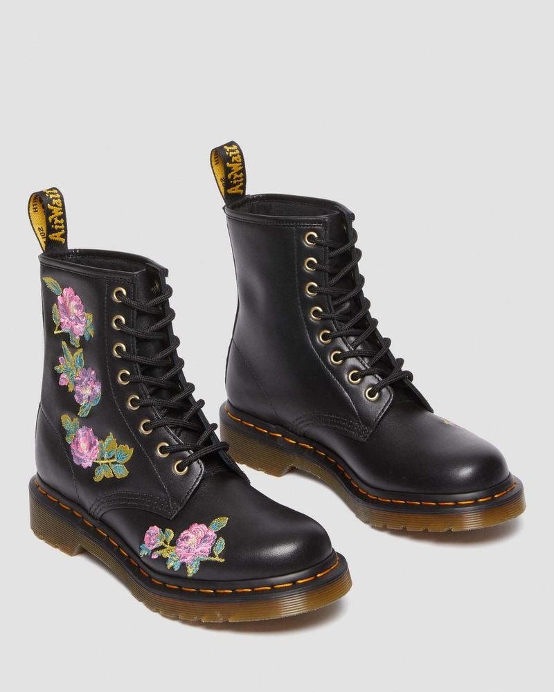 Dr Doc Martens 1460 Vonda II - Embroidered Floral Boots (Nappa Lux) | AU41-J3DJ