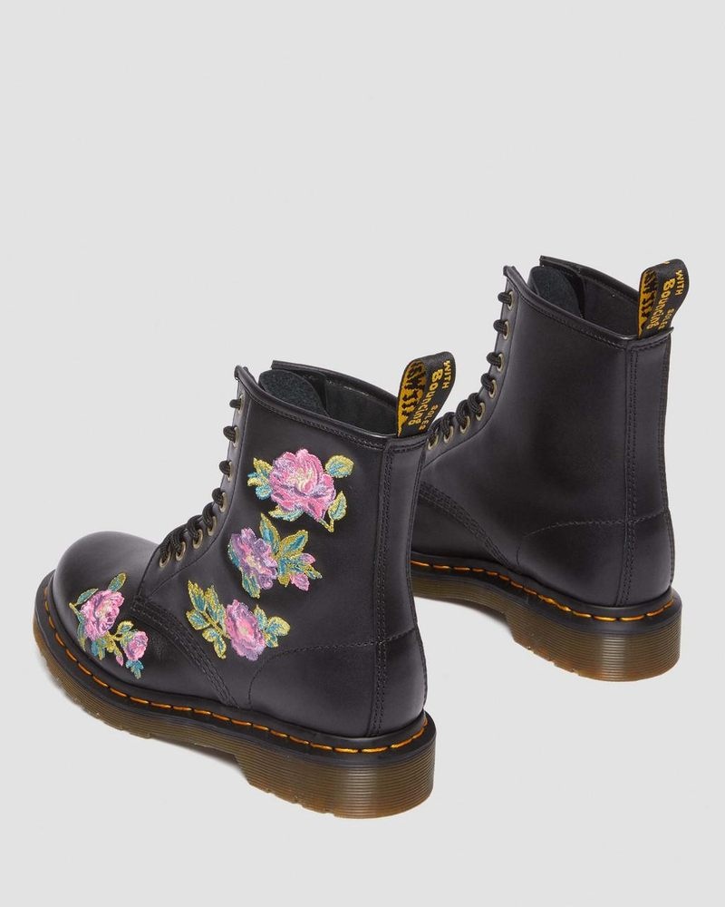 Dr Doc Martens 1460 Vonda II - Embroidered Floral Boots (Nappa Lux) | AU41-J3DJ