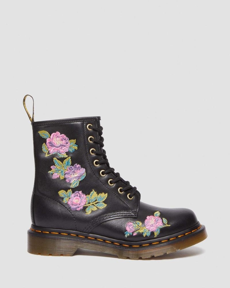 Dr Doc Martens 1460 Vonda II - Embroidered Floral Boots (Nappa Lux) | AU41-J3DJ