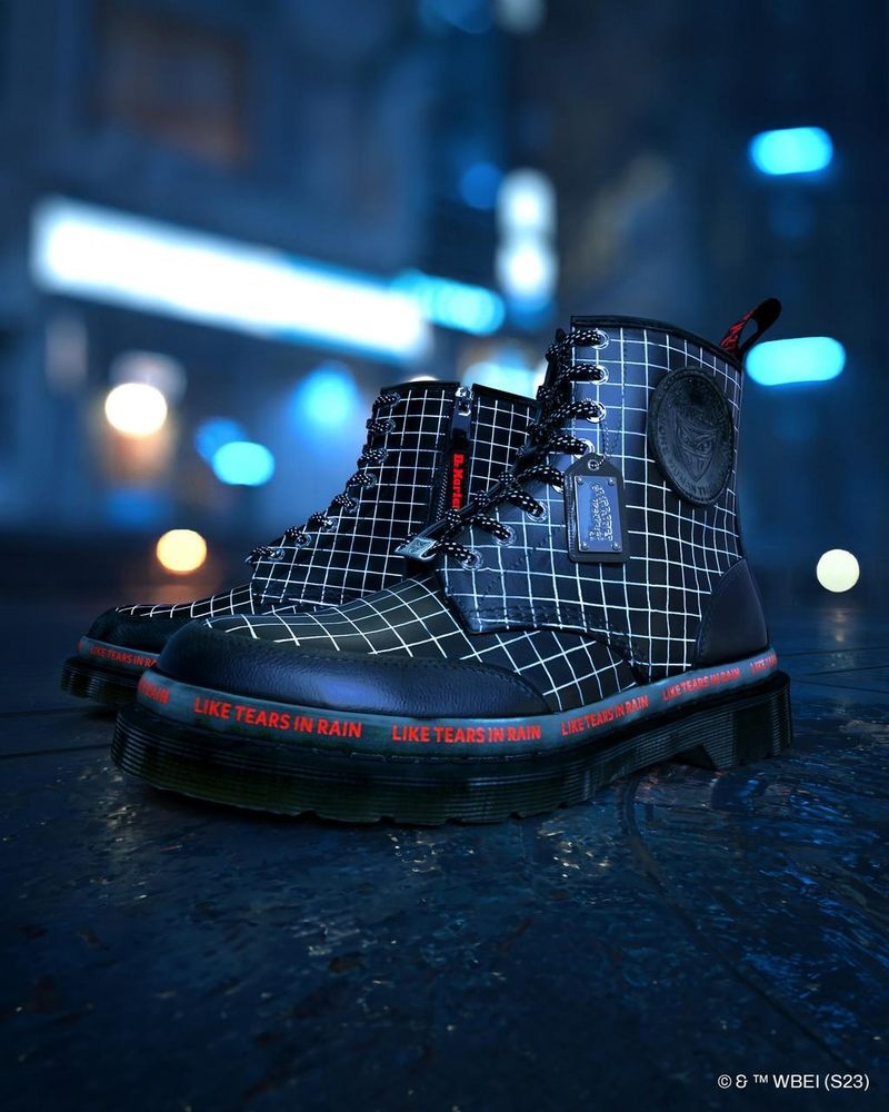 Dr Doc Martens 1460 WB Blade Runner Encaje Up Boots Negros | SK38-M7LH