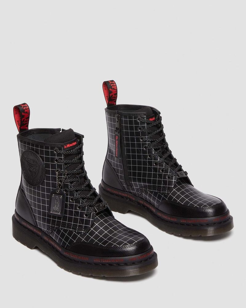 Dr Doc Martens 1460 WB Blade Runner Encaje Up Boots Negros | SK38-M7LH