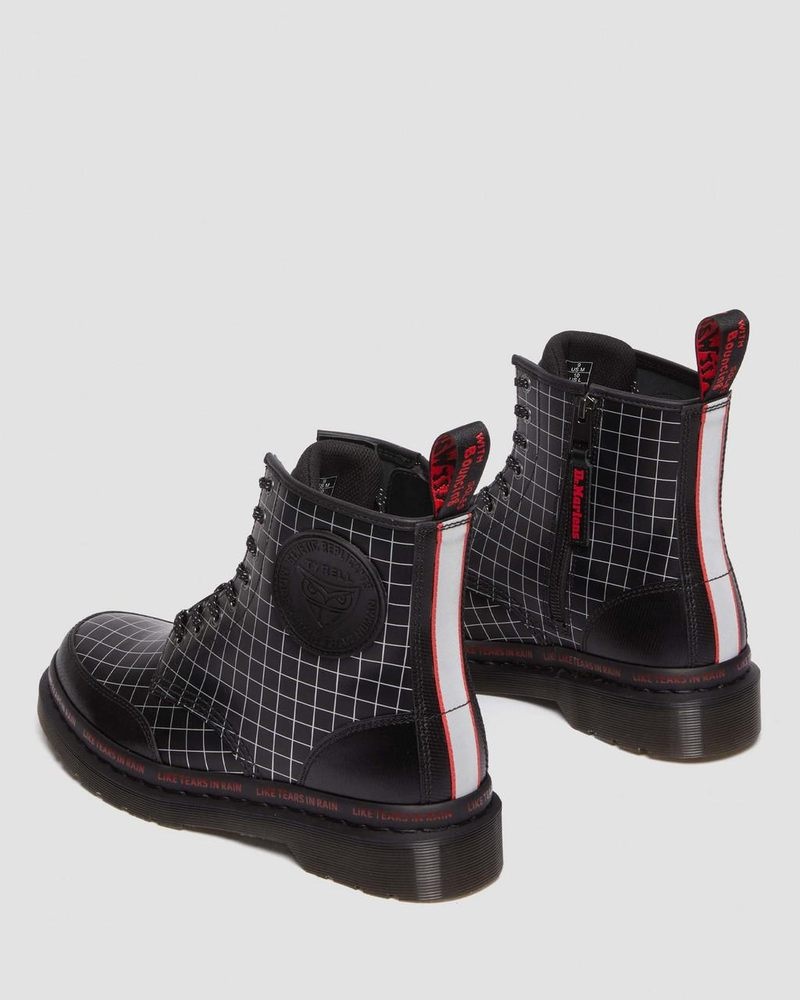 Dr Doc Martens 1460 WB Blade Runner Encaje Up Boots Negros | VS07-J6ZN