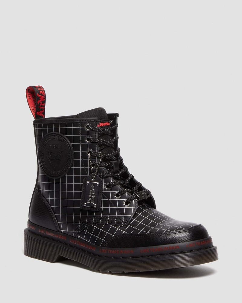 Dr Doc Martens 1460 WB Blade Runner Encaje Up Boots Negros | VS07-J6ZN