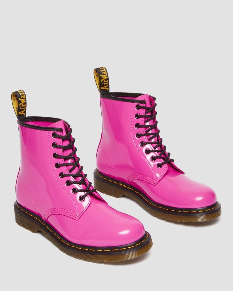 Dr Doc Martens 1460 - Charol Cuero Encaje Up Boots (Charol Cuero) Rosas | JZ41-F8QF