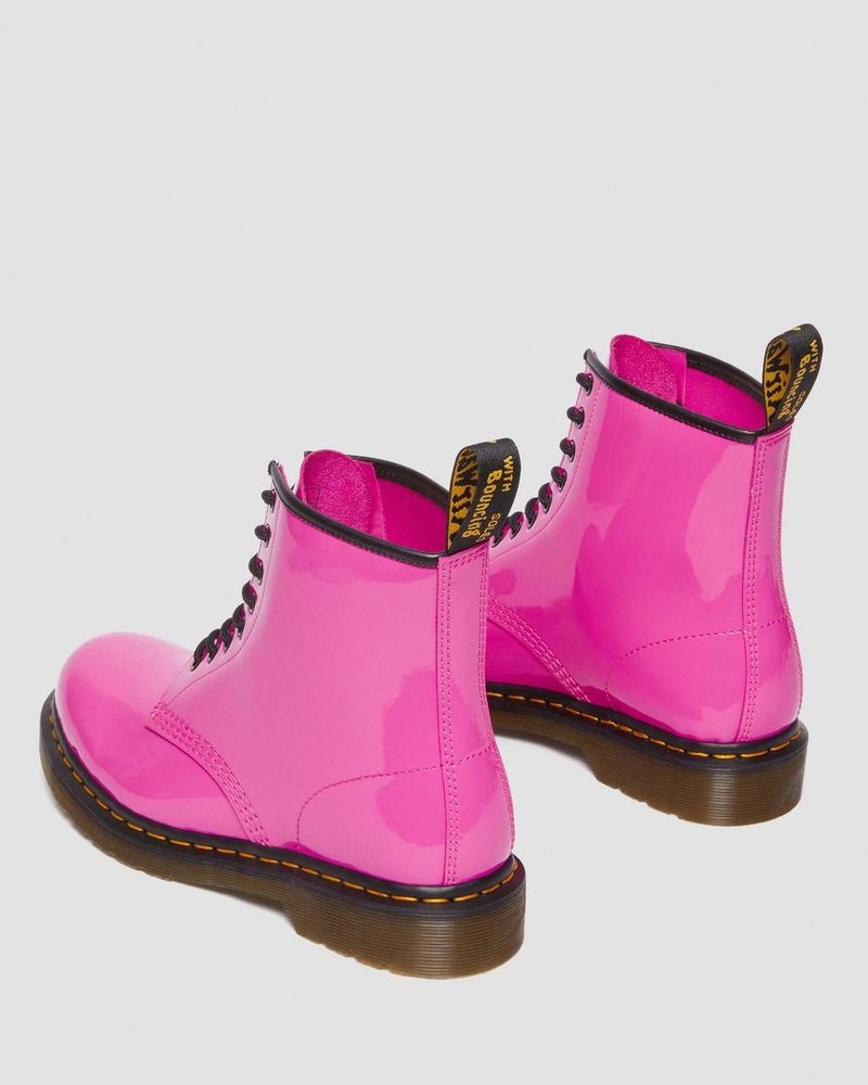 Dr Doc Martens 1460 - Charol Cuero Encaje Up Boots (Charol Cuero) Rosas | JZ41-F8QF