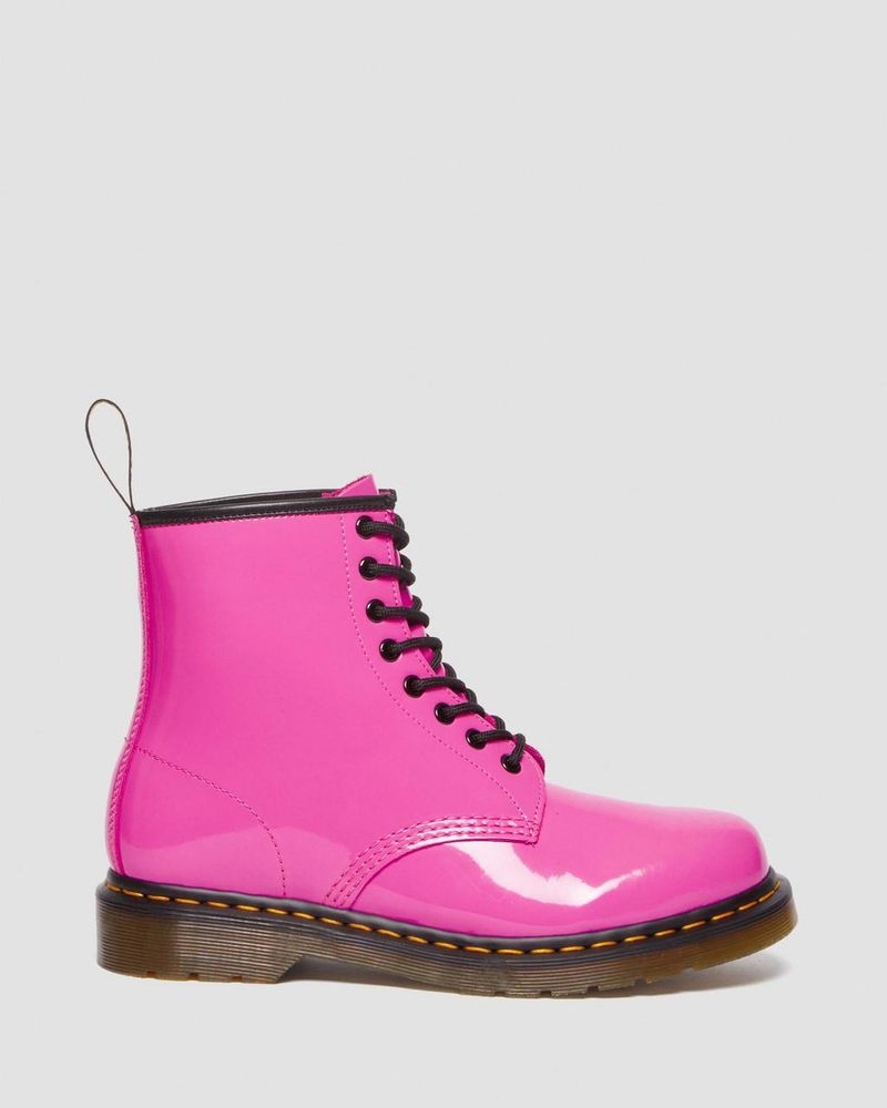 Dr Doc Martens 1460 - Charol Cuero Encaje Up Boots (Charol Cuero) Rosas | JZ41-F8QF