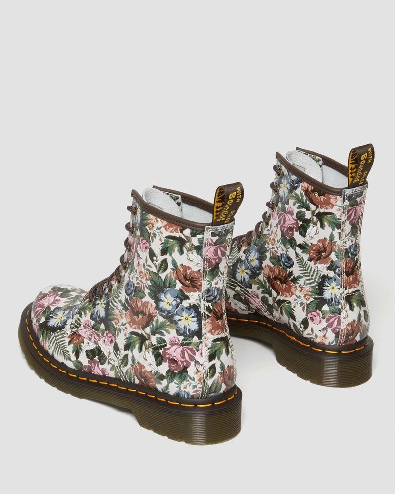 Dr Doc Martens 1460 - English Garden Cuero Encaje Up Boots (Backhand) Multi | GM01-W4AN