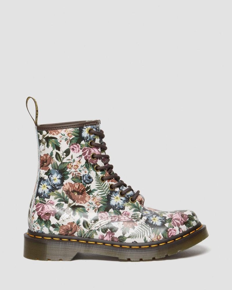 Dr Doc Martens 1460 - English Garden Cuero Encaje Up Boots (Backhand) Multi | GM01-W4AN