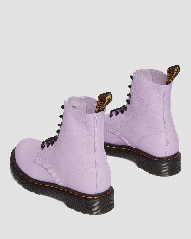 Dr Doc Martens 1460 - Pascal Black Eyelet Encaje Up Boots (Virginia) Lilac | NW15-Y1NO