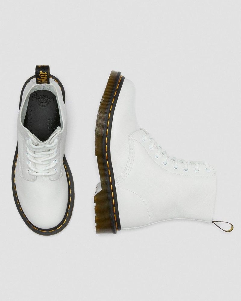 Dr Doc Martens 1460 - Pascal Virginia Cuero Boots (Virginia) Blancos | NA16-W8MC