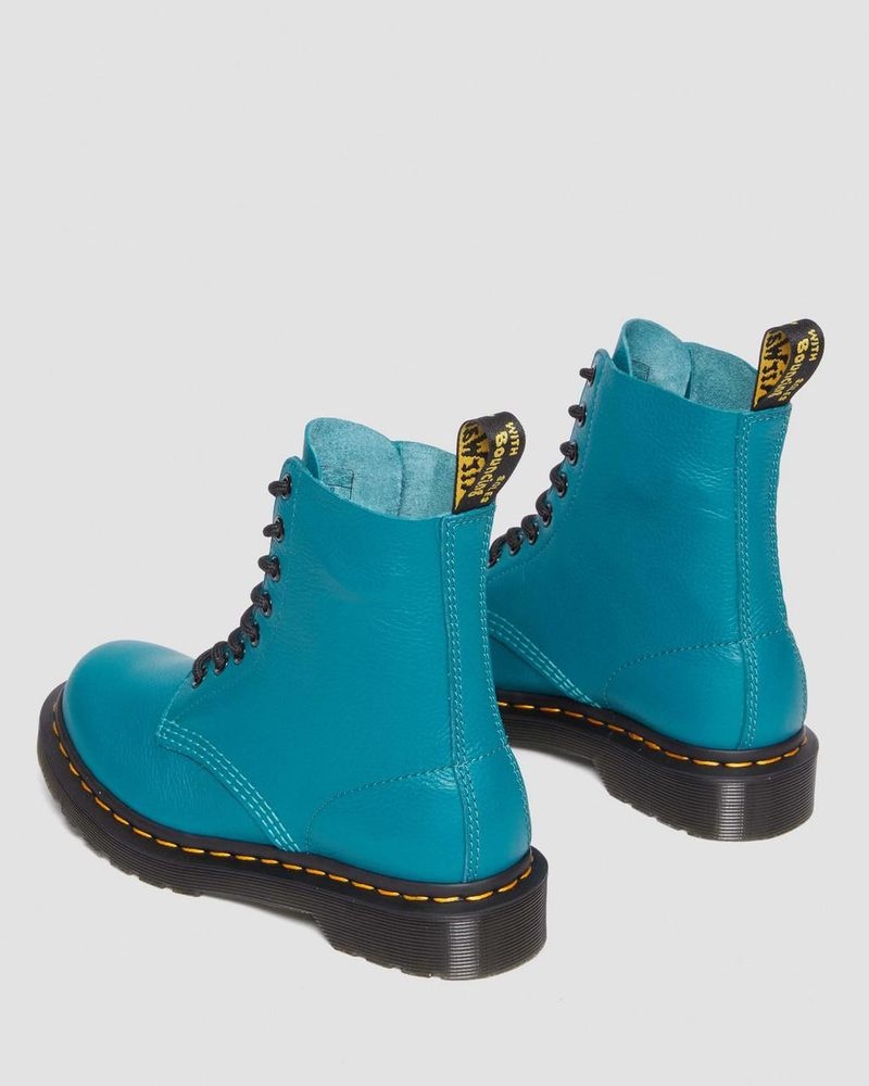 Dr Doc Martens 1460 - Pascal Virginia Cuero Boots (Virginia) Verdes | LE54-N2DH