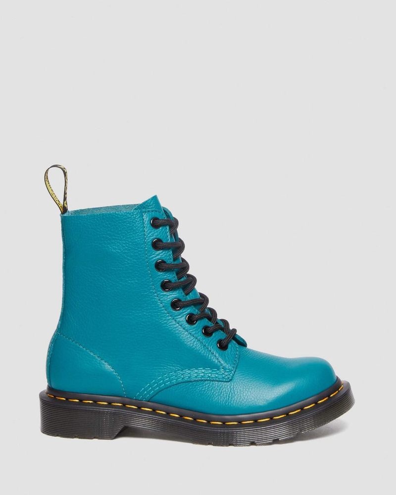 Dr Doc Martens 1460 - Pascal Virginia Cuero Boots (Virginia) Verdes | LE54-N2DH