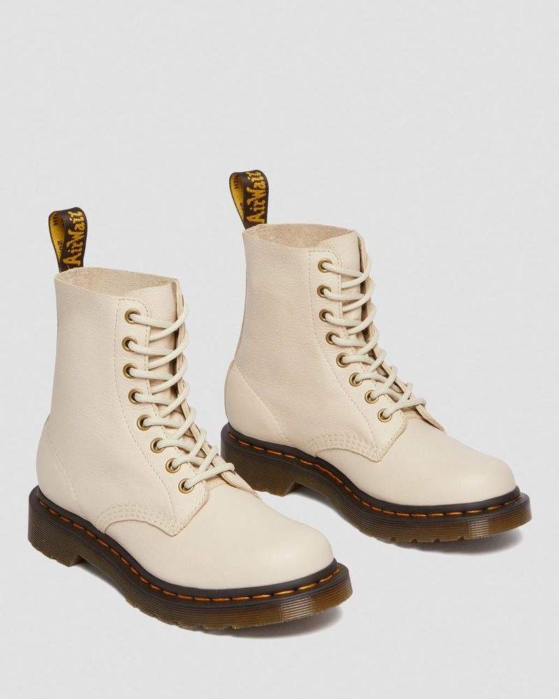 Dr Doc Martens 1460 - Pascal Virginia Cuero Boots (Virginia) Beige | RY47-Y4MJ