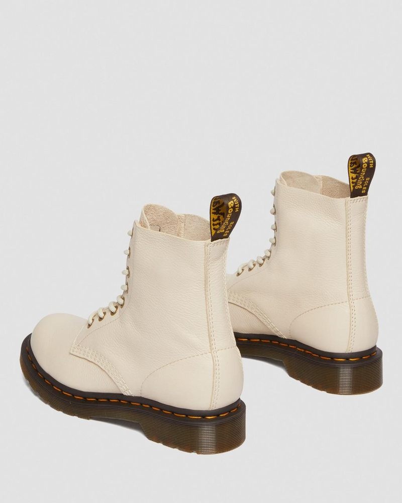 Dr Doc Martens 1460 - Pascal Virginia Cuero Boots (Virginia) Beige | RY47-Y4MJ