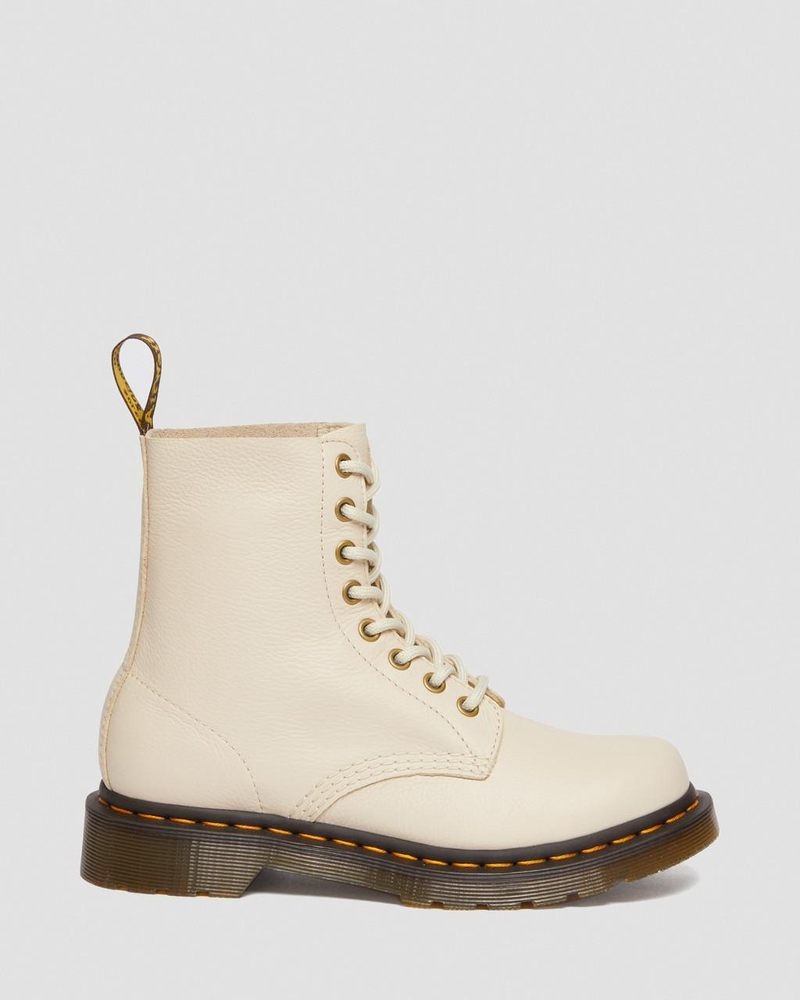 Dr Doc Martens 1460 - Pascal Virginia Cuero Boots (Virginia) Beige | RY47-Y4MJ