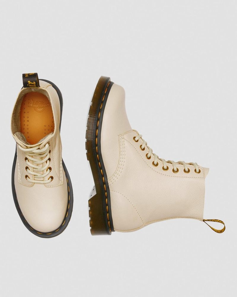 Dr Doc Martens 1460 - Pascal Virginia Cuero Boots (Virginia) Beige | RY47-Y4MJ