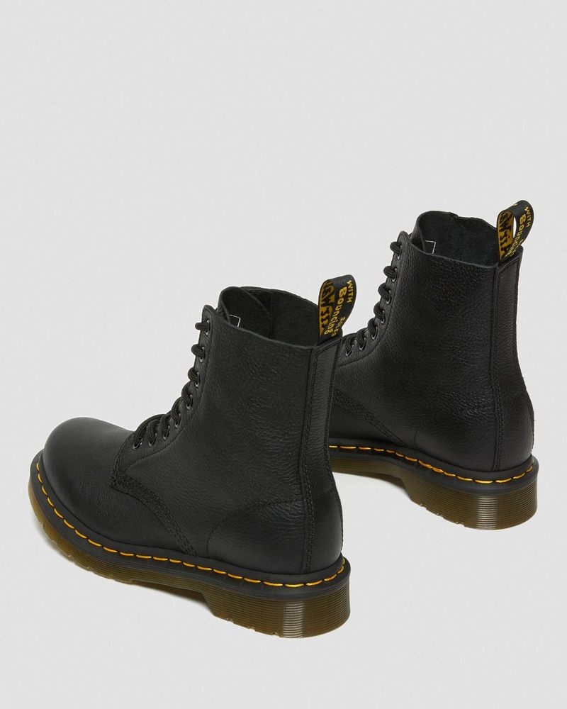 Dr Doc Martens 1460 - Pascal Virginia Cuero Boots (Virginia) Negros | DO41-S2DU