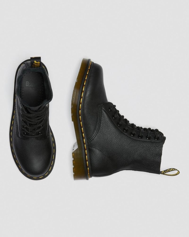 Dr Doc Martens 1460 - Pascal Virginia Cuero Boots (Virginia) Negros | DO41-S2DU