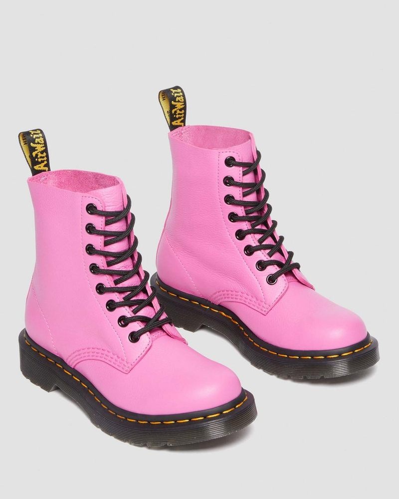 Dr Doc Martens 1460 - Pascal Virginia Cuero Boots (Virginia) Rosas | TO73-W3FK