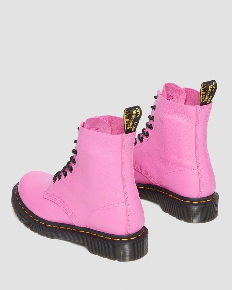 Dr Doc Martens 1460 - Pascal Virginia Cuero Boots (Virginia) Rosas | TO73-W3FK