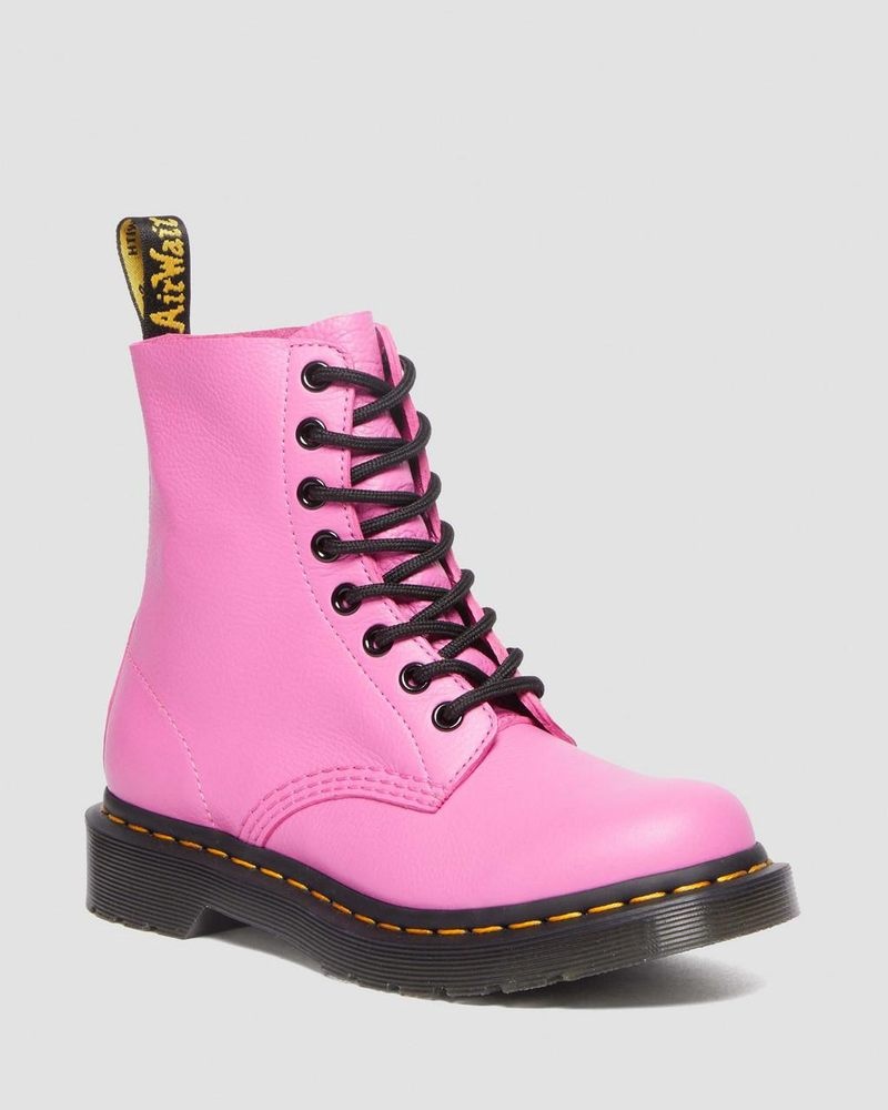 Dr Doc Martens 1460 - Pascal Virginia Cuero Boots (Virginia) Rosas | TO73-W3FK