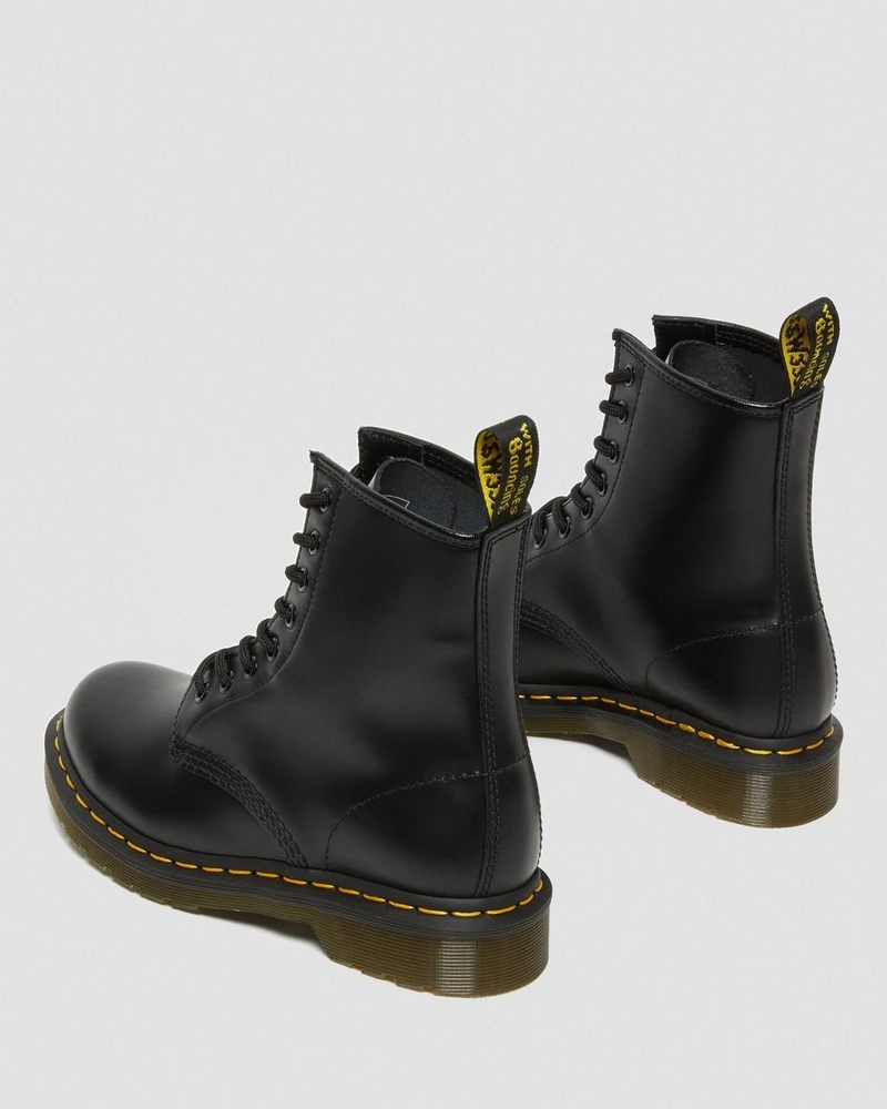 Dr Doc Martens 1460 - Smooth Cuero Encaje Up Boots (Smooth Cuero) Negros | HT95-N4PP