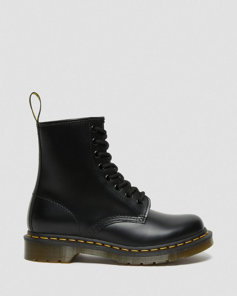 Dr Doc Martens 1460 - Smooth Cuero Encaje Up Boots (Smooth Cuero) Negros | HT95-N4PP