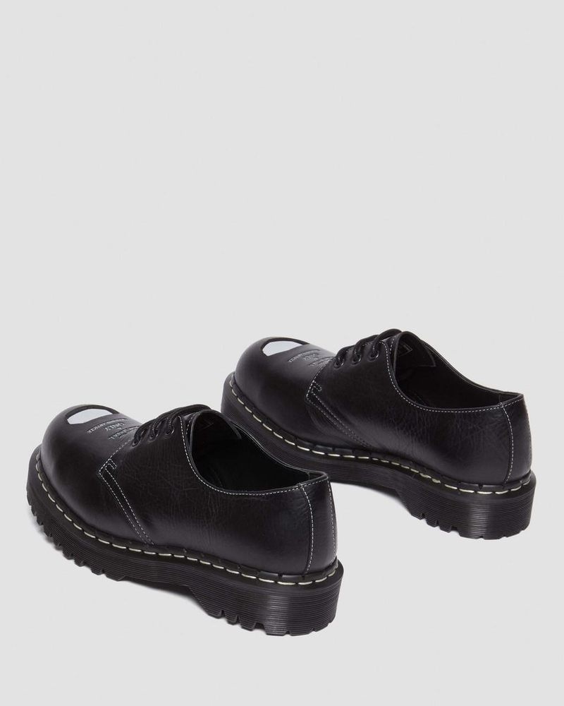 Dr Doc Martens 1461 Bex Exposed Steel Puntera Oxford Shoes (Overdrive) Negros | VH45-M3YF