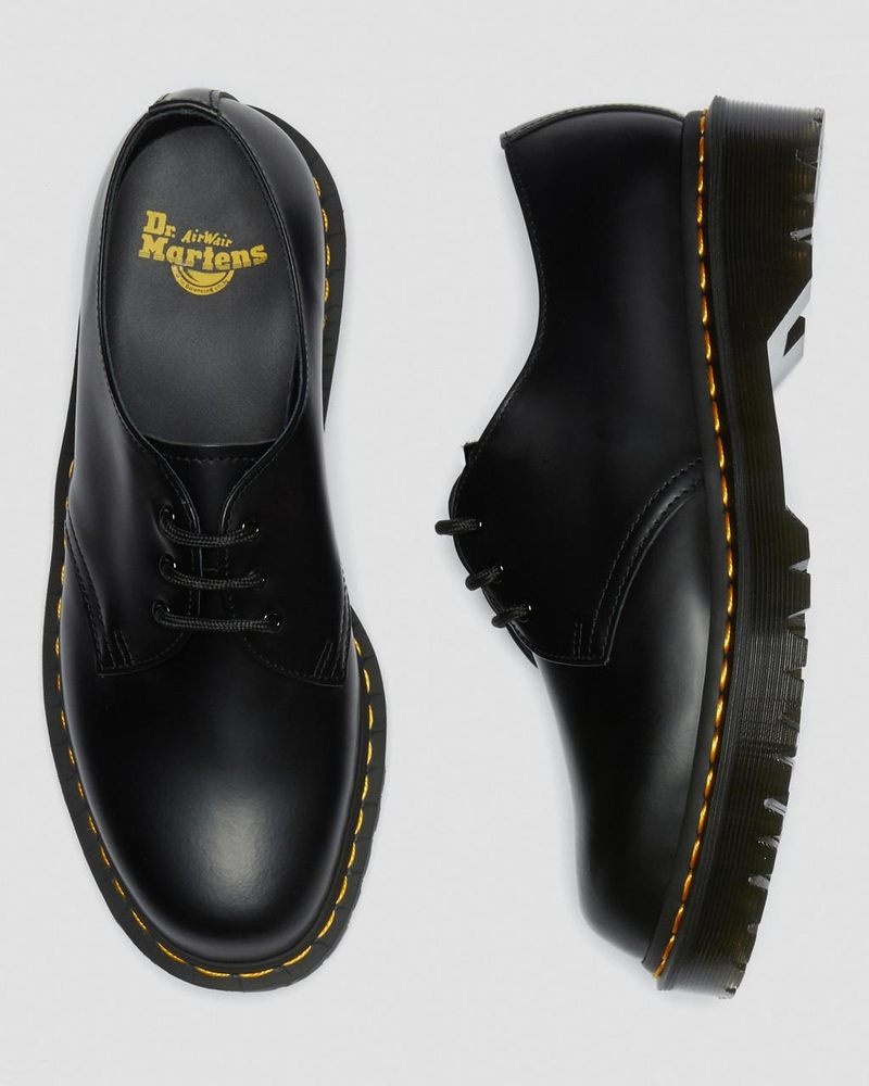 Dr Doc Martens 1461 Bex Smooth Cuero Oxford Shoes (Smooth Cuero) Negros | WN46-L0RN