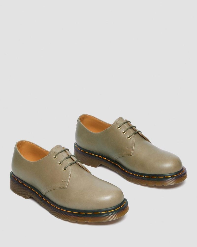 Dr Doc Martens 1461 Carrara Cuero Oxford Shoes (Carrara) Verde Oliva | KB07-A2SW