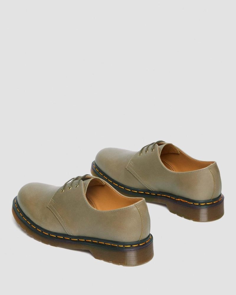 Dr Doc Martens 1461 Carrara Cuero Oxford Shoes (Carrara) Verde Oliva | KB07-A2SW