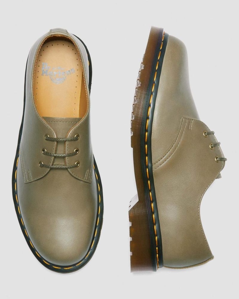 Dr Doc Martens 1461 Carrara Cuero Oxford Shoes (Carrara) Verde Oliva | KB07-A2SW