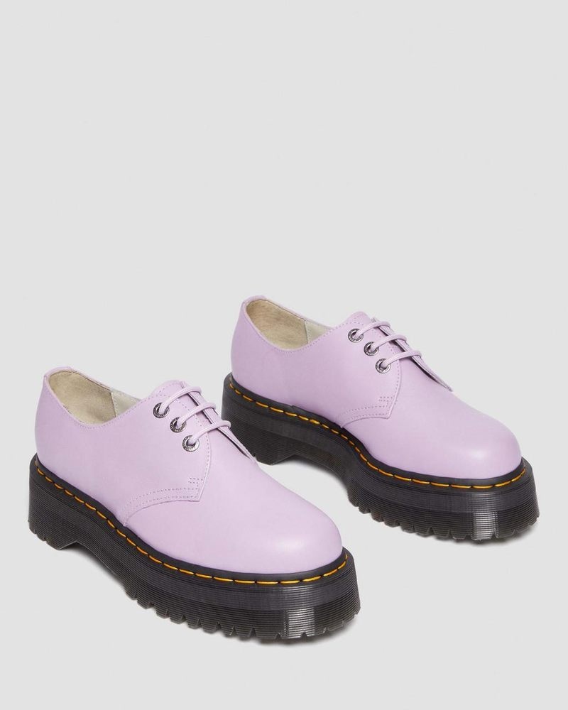 Dr Doc Martens 1461 II Pisa Cuero Plataforma Shoes (Pisa) Lilac | ZU88-H7JG