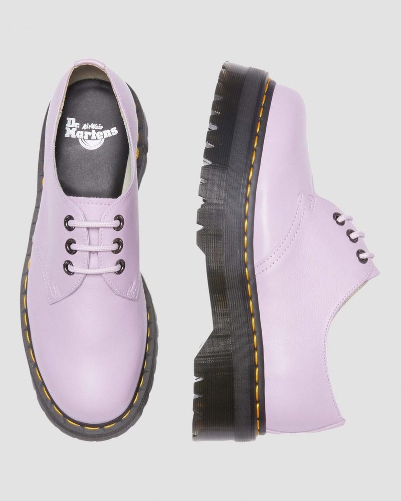 Dr Doc Martens 1461 II Pisa Cuero Plataforma Shoes (Pisa) Lilac | ZU88-H7JG