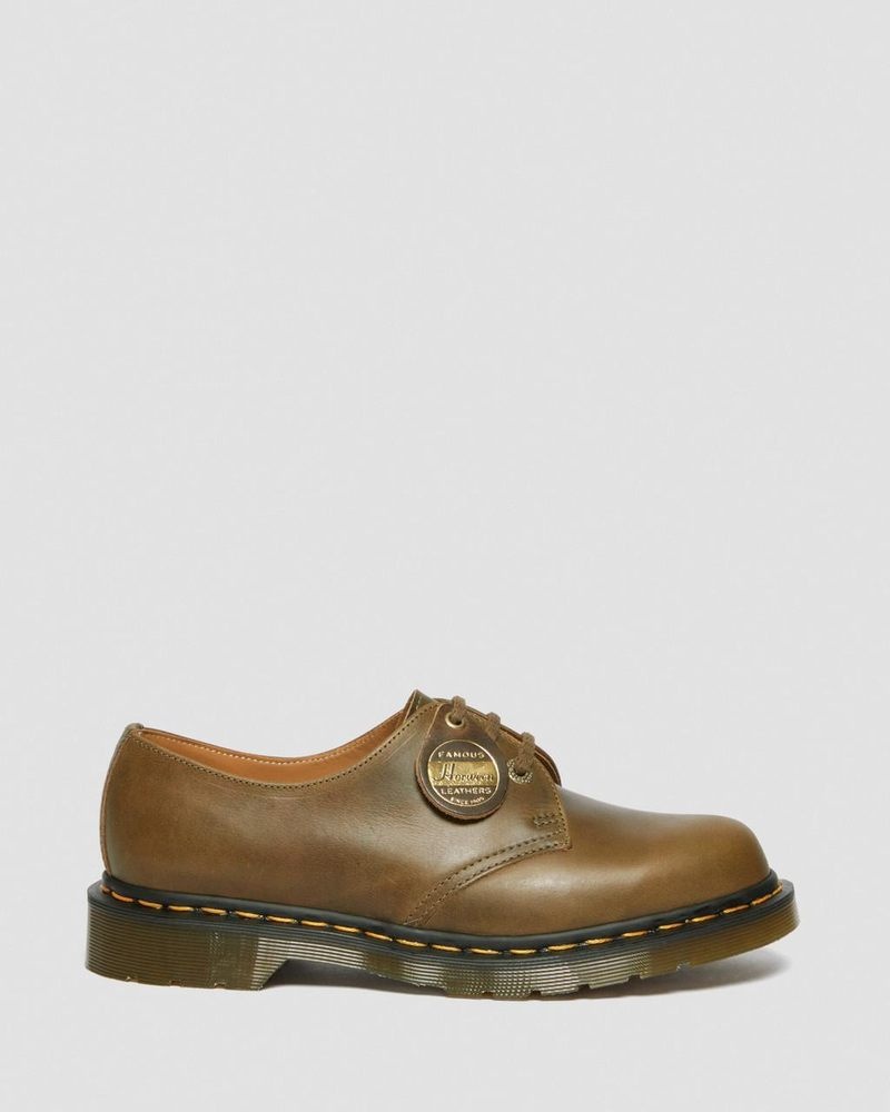 Dr Doc Martens 1461 Made in England Denver Cuero Oxford Shoes (Denver Veg Tan) Verde Oliva | JH73-A6BD