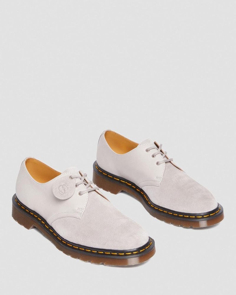 Dr Doc Martens 1461 Made in England Gamuza Oxford Shoes (Reverse Grain Gamuza) Pewter | RA91-I9KC