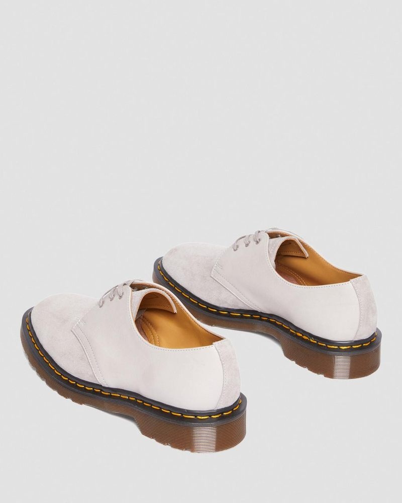 Dr Doc Martens 1461 Made in England Gamuza Oxford Shoes (Reverse Grain Gamuza) Pewter | RA91-I9KC