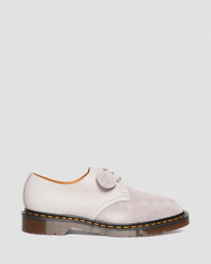 Dr Doc Martens 1461 Made in England Gamuza Oxford Shoes (Reverse Grain Gamuza) Pewter | RA91-I9KC